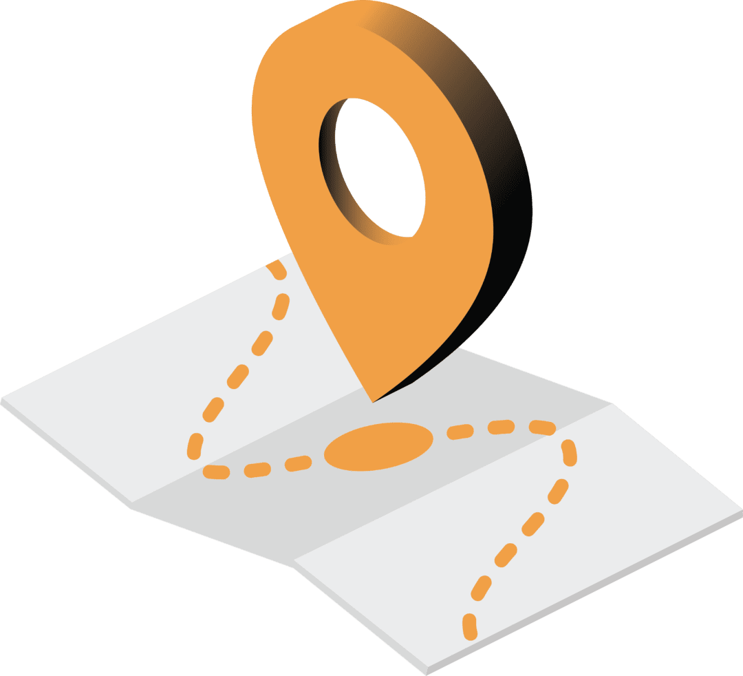 Illustration of a map with a big