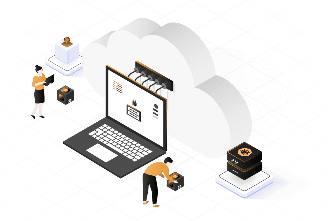 Illustration of managed services cloud solutions. Illustration av managed services molnlösningar
