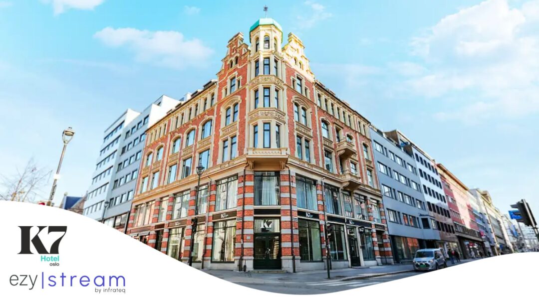 Facade image of K7 Hotel in Oslo. Fasadfoto av K7 Hotel i Oslo.